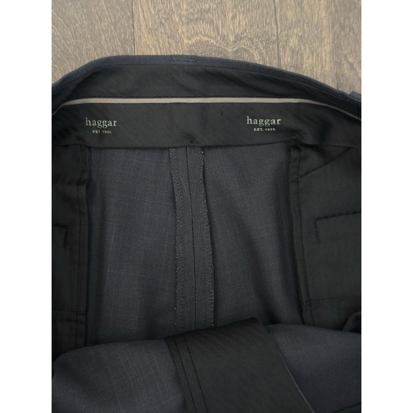 Haggar Repreve Dark Grey Pleated Pants Men's 36X32 Classic Fit Expandable Waist - Picture 5 of 8